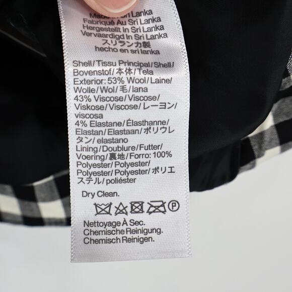 Madewell Single Breasted Crewneck True Black Checkered Plaid Vest Size 14 NWT - Picture 8 of 8